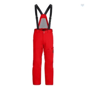 Spyder Mens XXL Red Black Ski Snow Snowboard Pants Bibs Suit Snowsuit Bib Guys